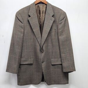 Chaps Ralph Lauren Wool Houndstooth Tweed Sport Coat Blazer 41R Preppy Office